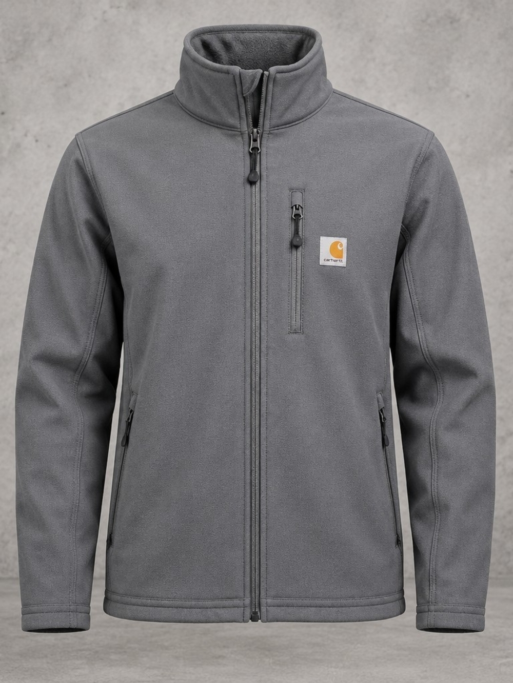 Carhartt Gray Full-Zip Fleece Jacket for Men